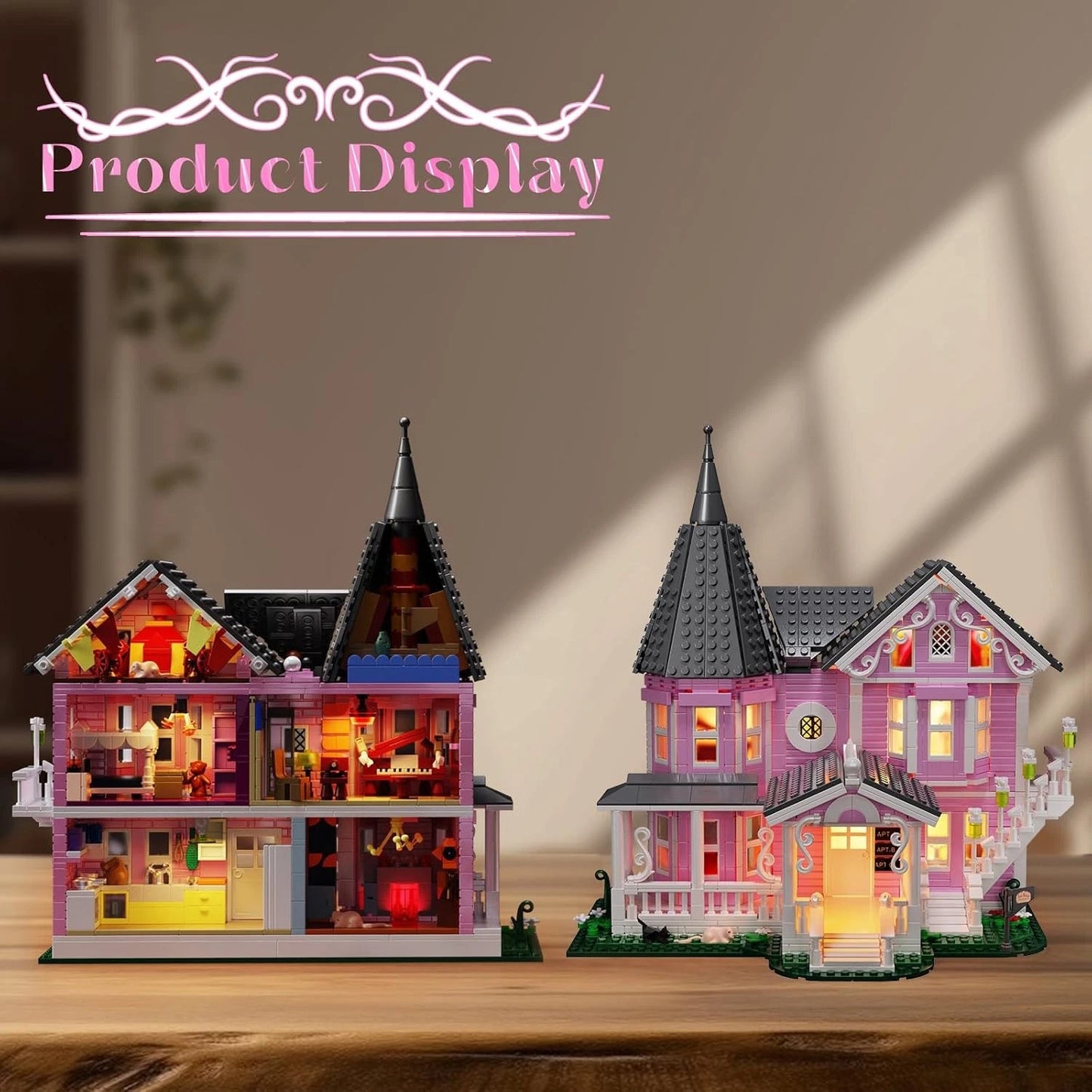 Coraline Pink Mansion LED Lights
